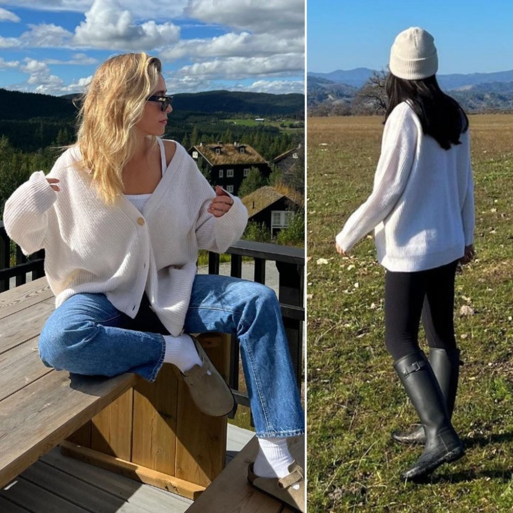 Jenni Kayne Cashmere Cocoon Cardigan in Ivory - Picture 11 of 13